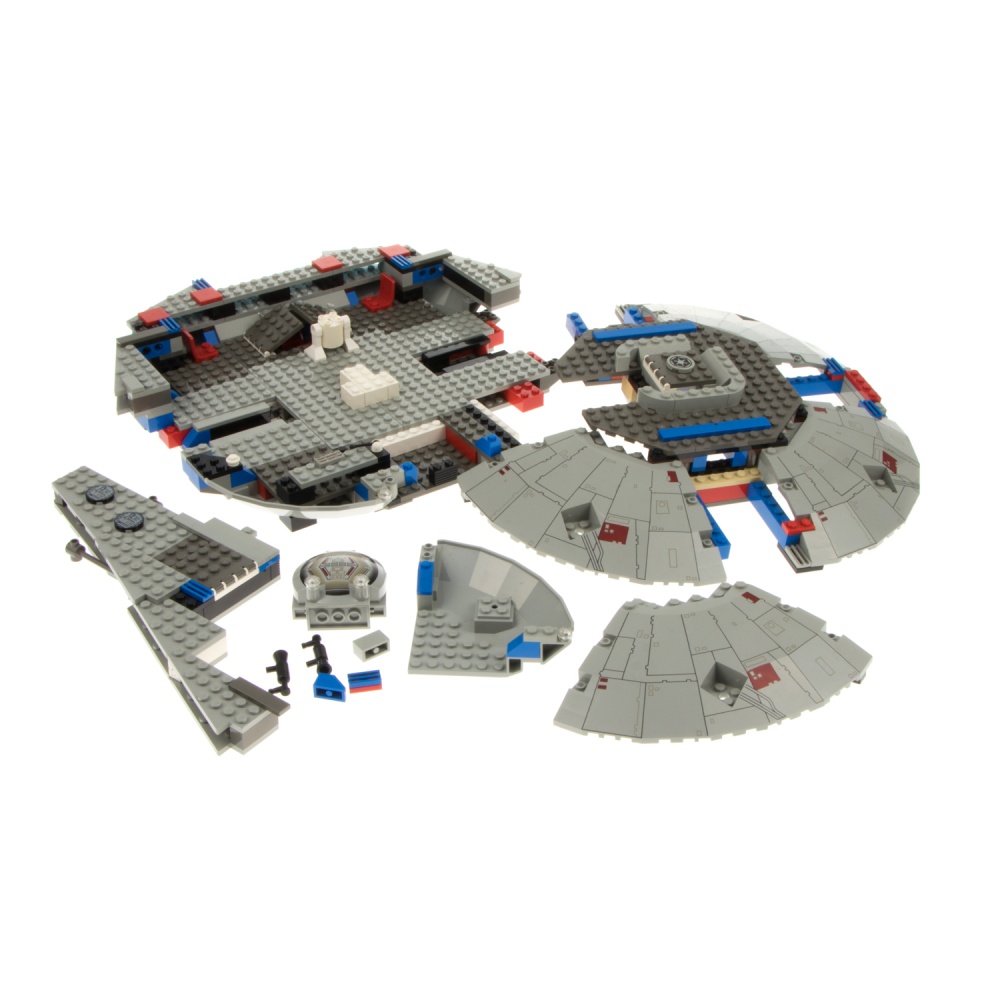 1x Lego Parts Set Star Wars Millennium Falcon 7190 Gray (2000