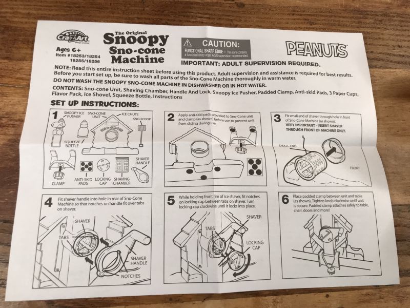 Peanuts Snoopy Sno-cone Machine スヌーピー ビンテージ スノーコーン