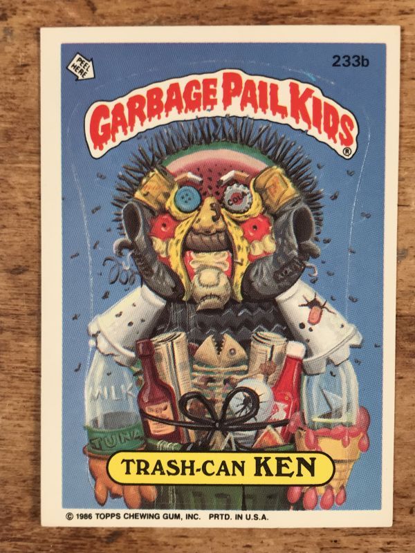 Topps Garbage Pail Kids “Trash-Can Ken” Sticker Card 233b