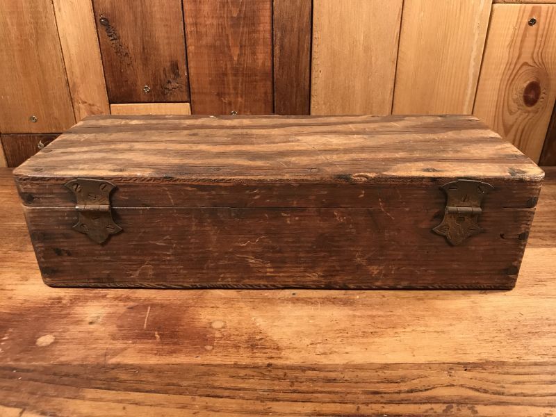 Hinges Wood Tool Box ツールボックス ビンテージ 工具箱 ウッド