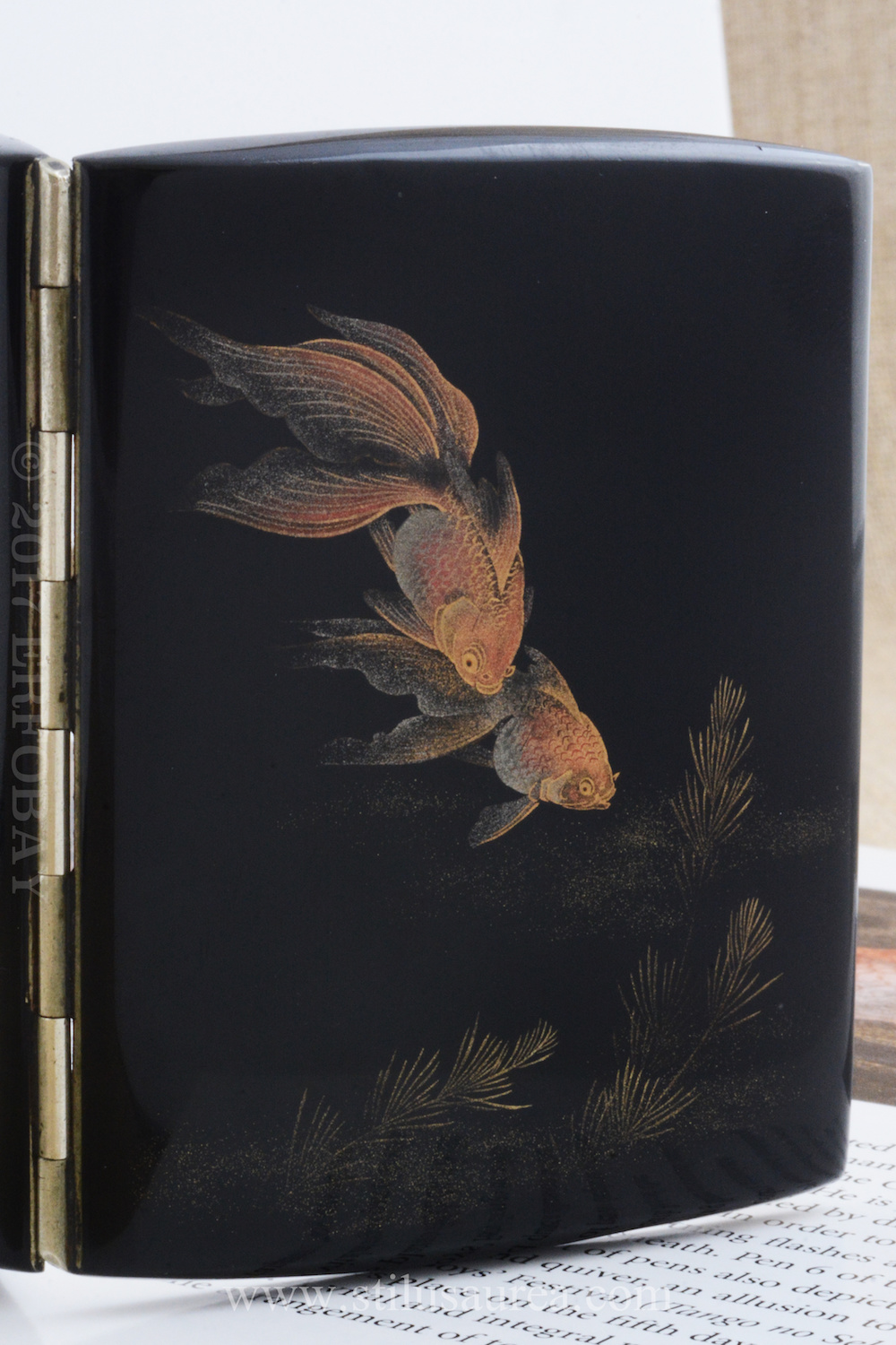 Dunhill - Namiki Goldfish Hiramaki-e cigarette case, 1930's