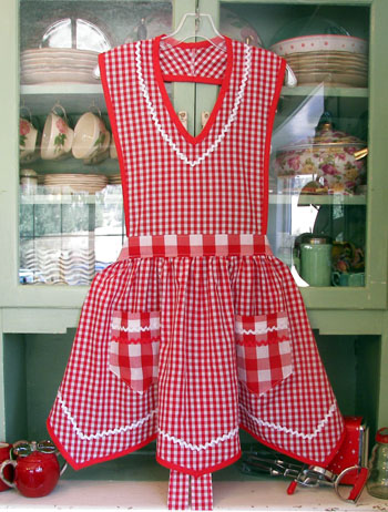 Gingham Aprons Old Fashioned Gingham Retro Aprons Made in America