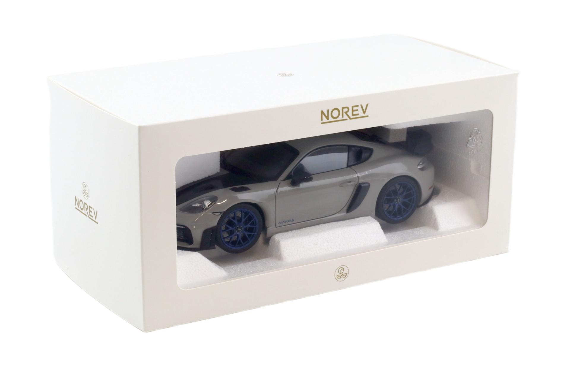 Norev 2023 Porsche 718 Cayman GT4 RS w/ Weissach Package Chalk w
