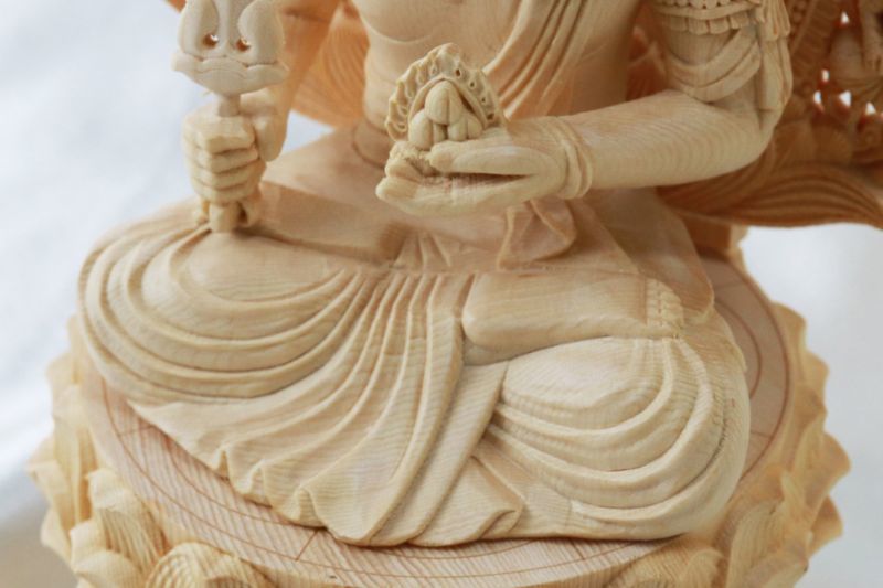 置物 木彫り 八尊仏 虚空蔵菩薩（こくうぞうぼさつ）アーカーシャ