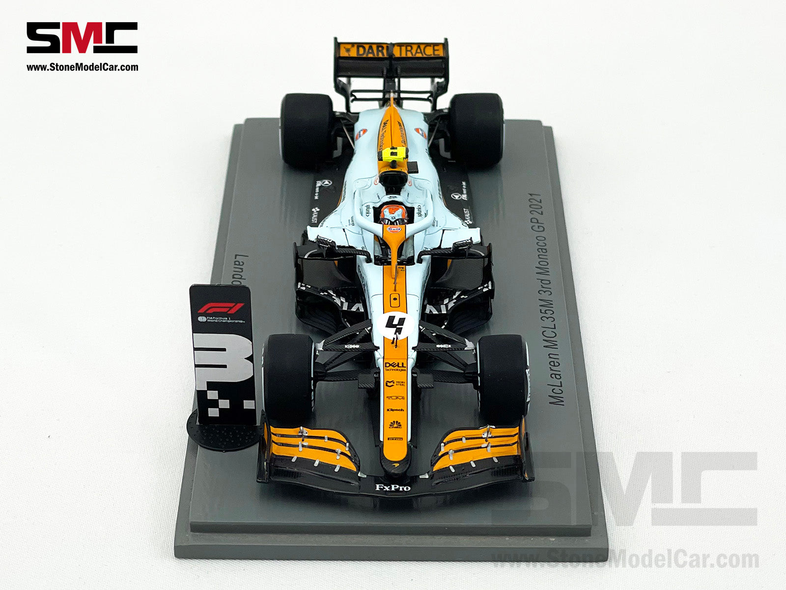 Mclaren F1 MCL35M #4 Lando Norris Monaco 2021 Podium Gulf Livery 1