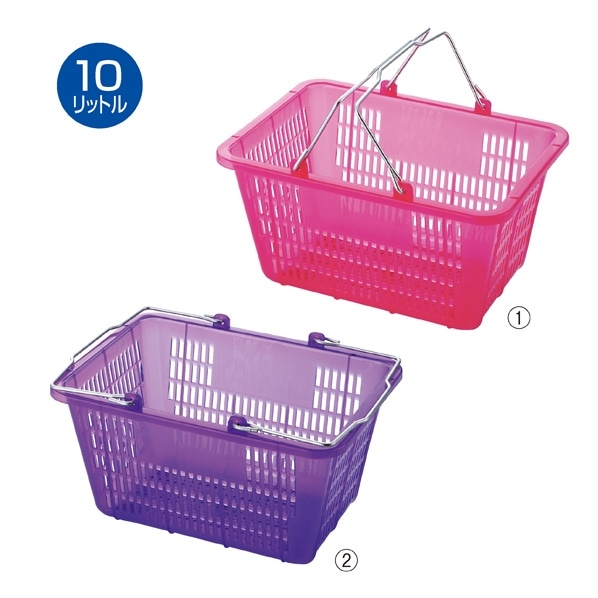 5個】太陽ビルメン スケルトンミニバスケット 10リットル 買い物カゴ