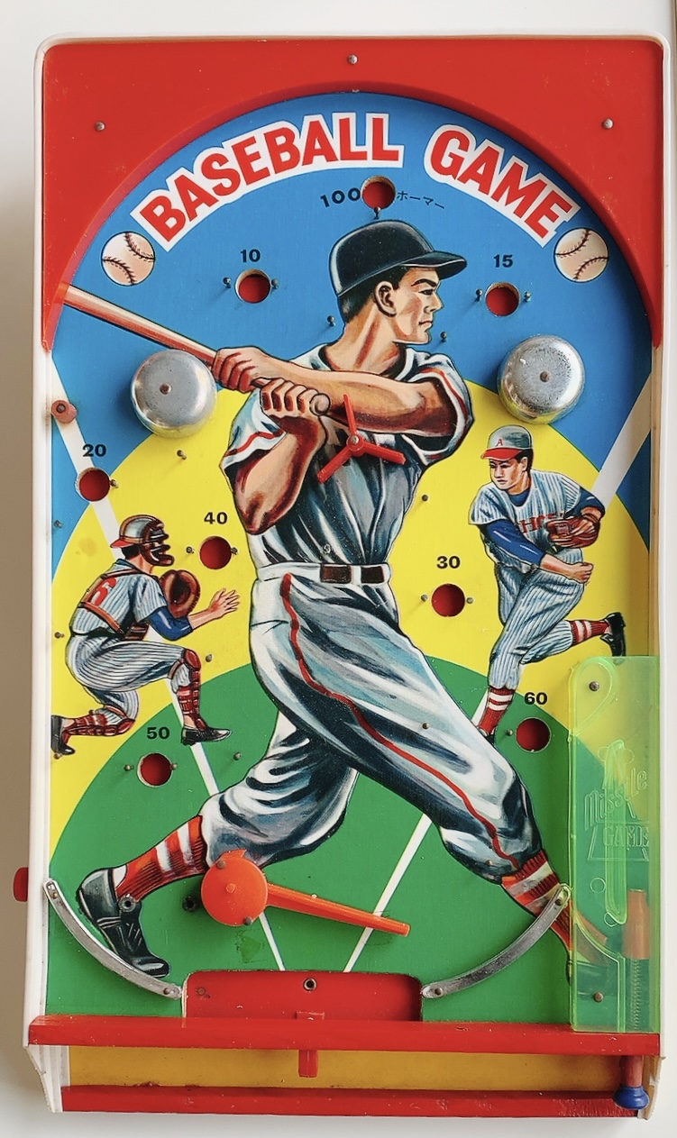 BASEBALL GAME ピンボール 昭和レトロ 木製 ピンボール台 | Toy's雑貨