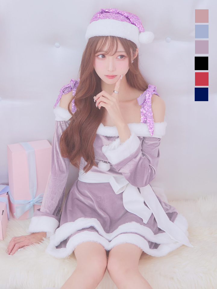 sugar nine サンタコス 4点セット】【XS-XLサイズ/8カラー】グリッター
