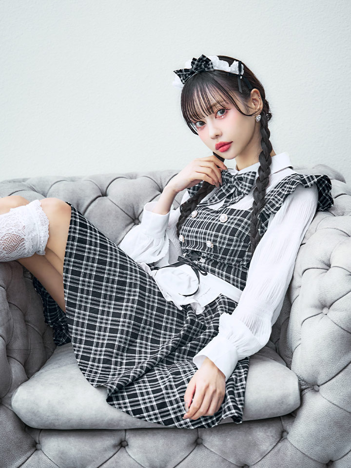 SALE!!】【即日発送！】【ハロウィン】ブラックチェックメイド