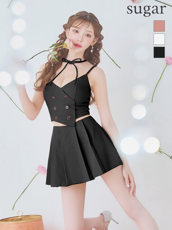 XSサイズあり【Glossy/グロッシー】チョーカー付き/ ダブルボタン