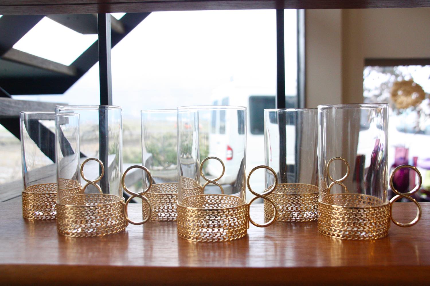 iittala/イッタラ/TSAIKKA/ゴールドホルダー&クリアロンググラス