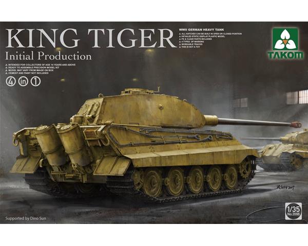 WWII German King Tiger Initial 4in1 Takom 2096