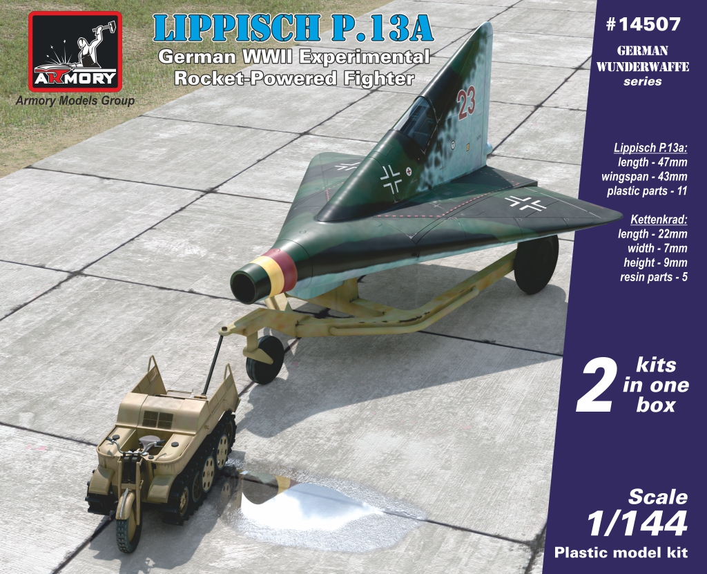 Lippisch P13a w/ Kettenkrad Armory Models Group -14507