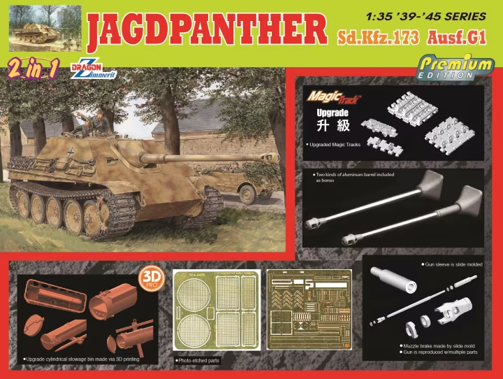Jagdpanther Sdk.Kfz.173 Ausf.G1 - 2 In 1 Premium Edition Dragon 6846
