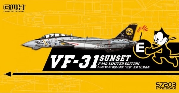 VF-31 Sunset F-14D Limited Edition (G.W.H) Lion Roar -S7203