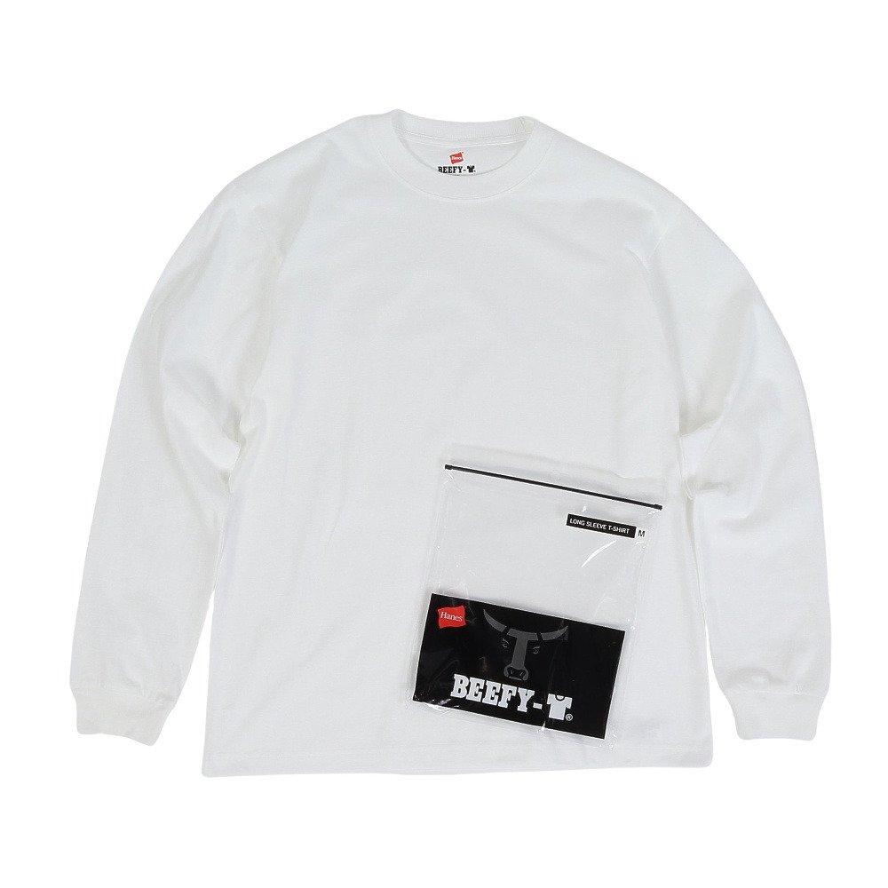 ヘインズ（Hanes）（メンズ）メンズ BEEFY-T 長袖Tシャツ H5186 010