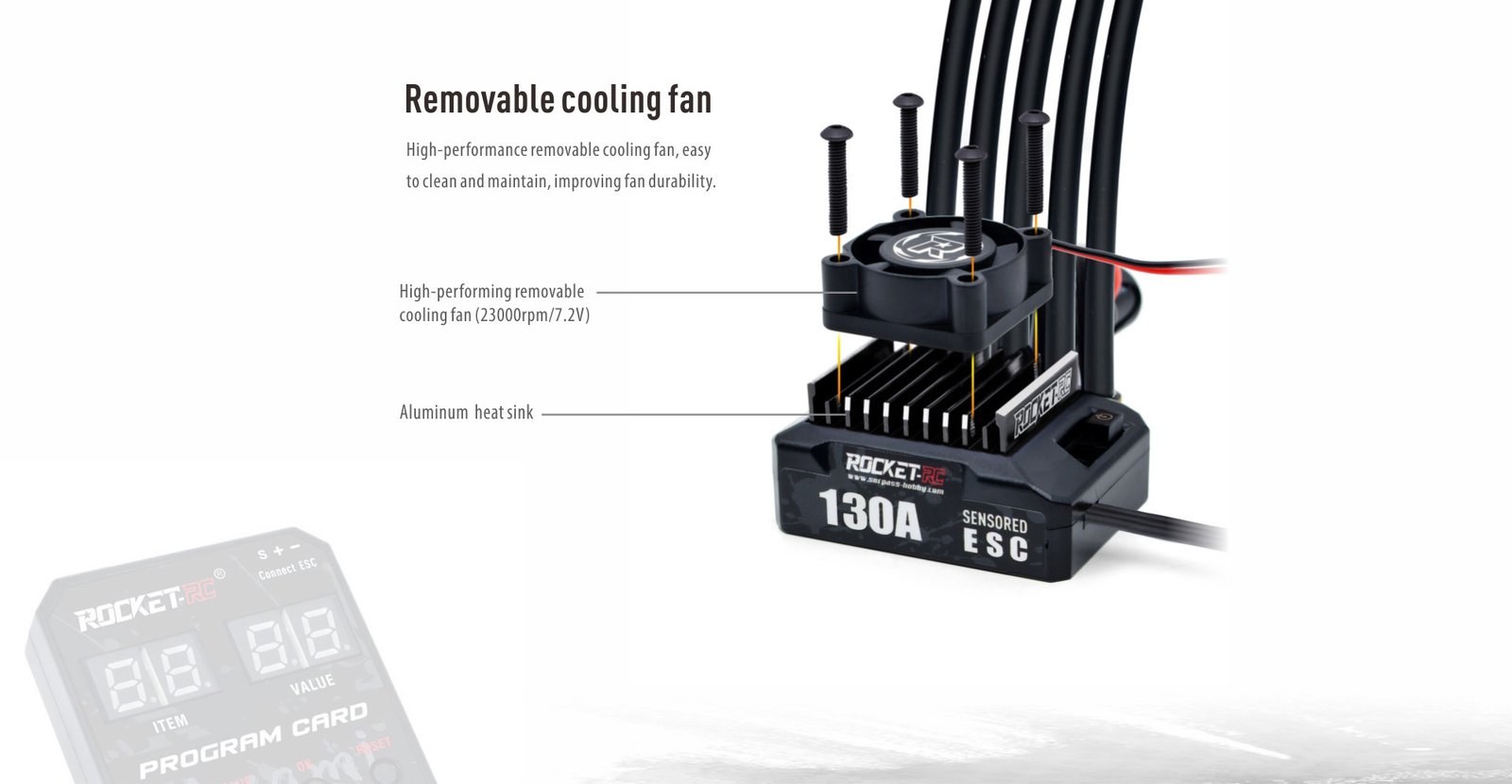 ROCKET-RC 130A Sensored Brushless ESC - Shenzhen Surpass Tech Co., Ltd