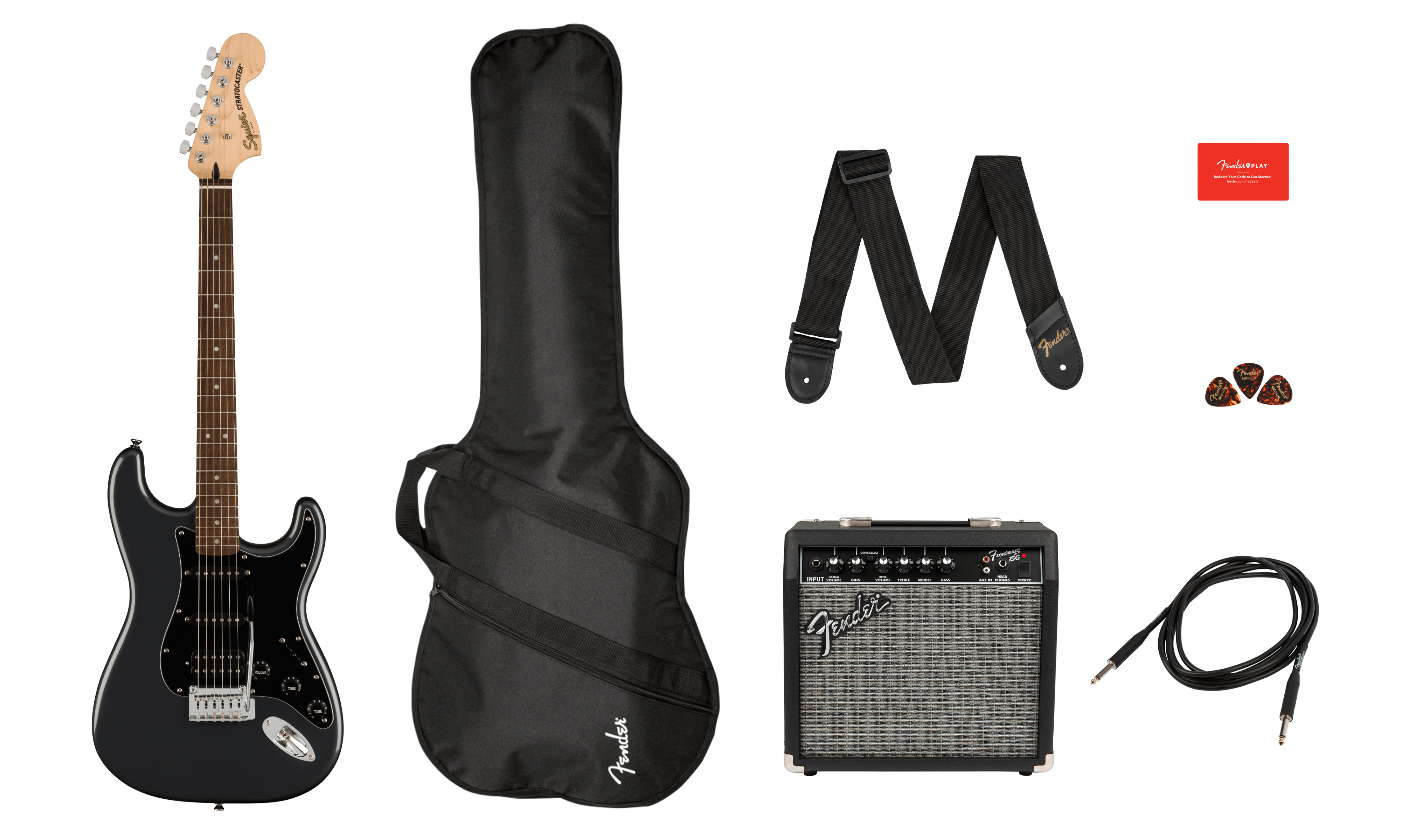 Squier AFFINITY SERIES® STRATOCASTER® HSS PACK Black Laurel