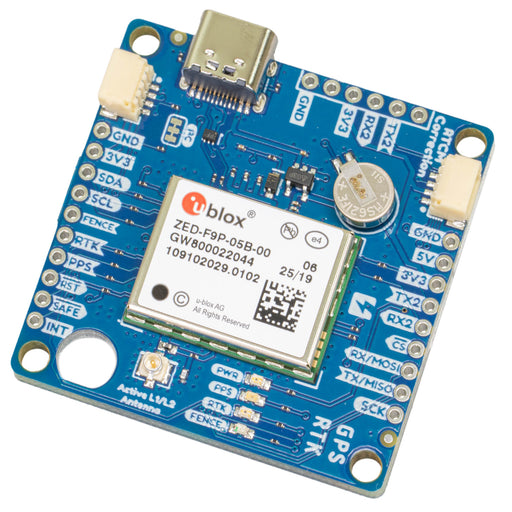 ZED-F9P-05B搭載GPS-RTKピッチ変換基板 — スイッチサイエンス