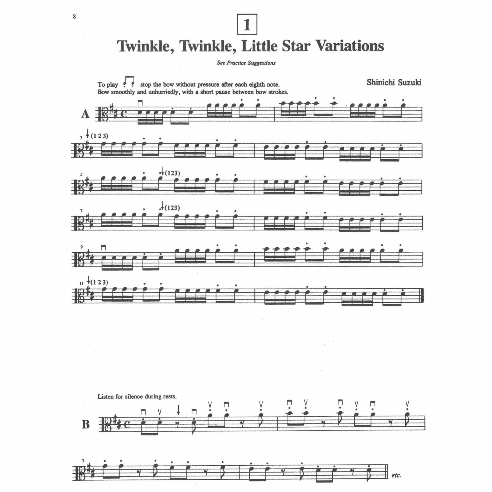 Suzuki Viola School: Viola Parts - Southwest Strings