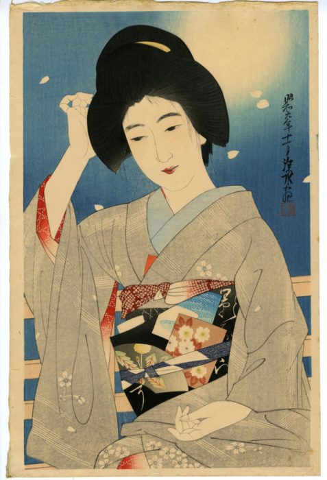 伊東 深水「現代美人集第二輯 おぼろ月」の販売 | 美術品販売｜東京