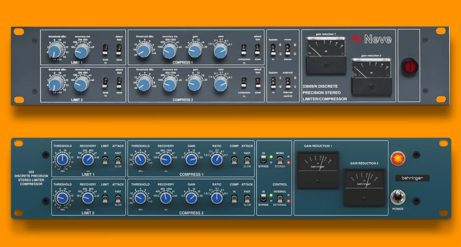 Behringer Intros 369 Vintage Stereo Compressor Limiter, A Neve