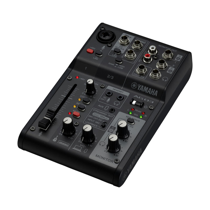 YAMAHA AG03MK2 B 3チャンネルライブストリーミングミキサー(ブラック