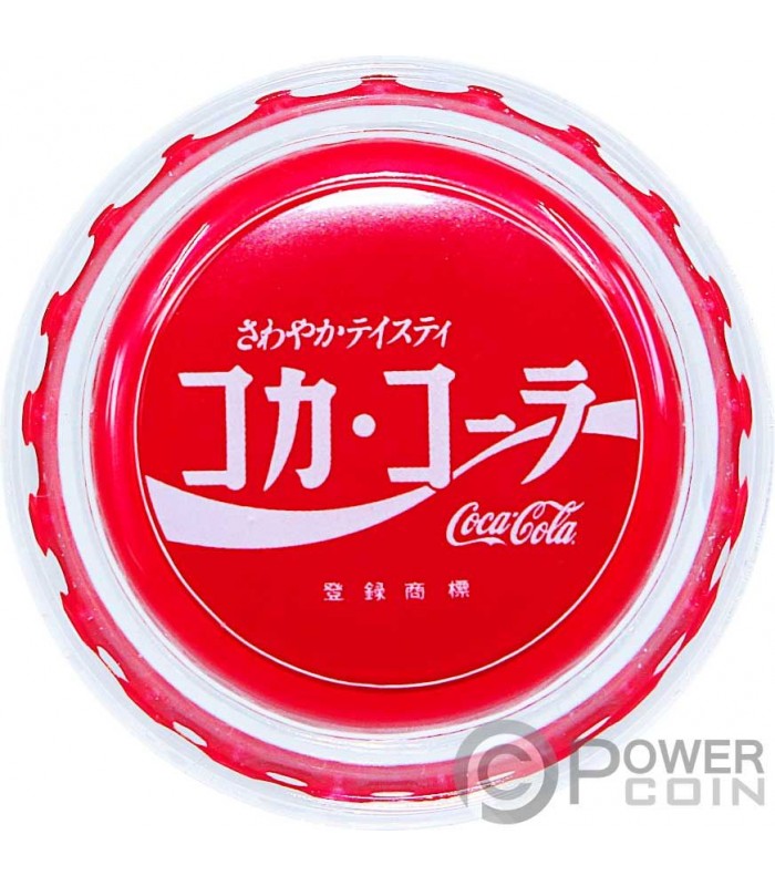 COCA COLA Japan Bottle Cap Shape Silver Coin 1$ Fiji 2020