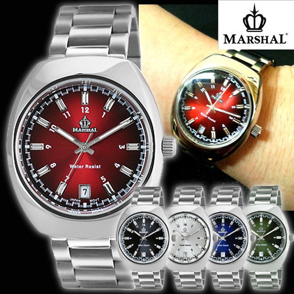 送料無料!マーシャル腕時計MRZ015(メンズウォッチ、MARSHAL,5気圧防水