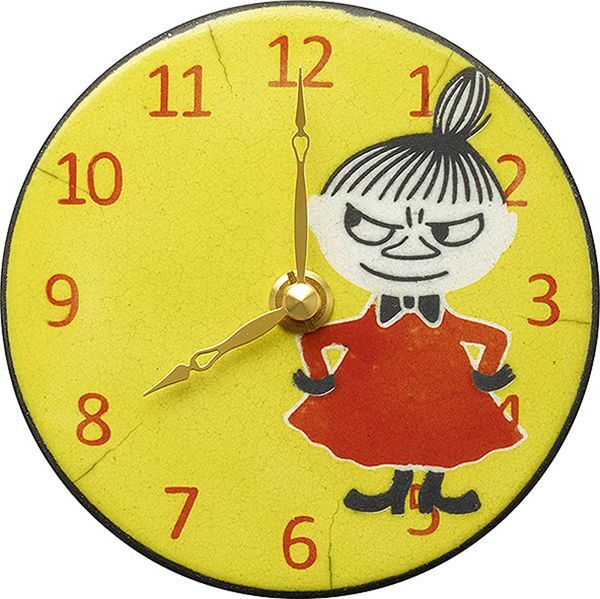 掛置兼用ムーミン陶器製アート時計「リトルミイ Pottery Clock」RSM-MAZ-LT
