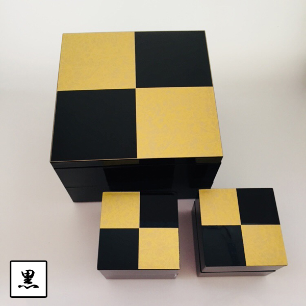 重箱「市松GOLD6.5寸二段オードブル重（中子付）」KTI-KZOJ
