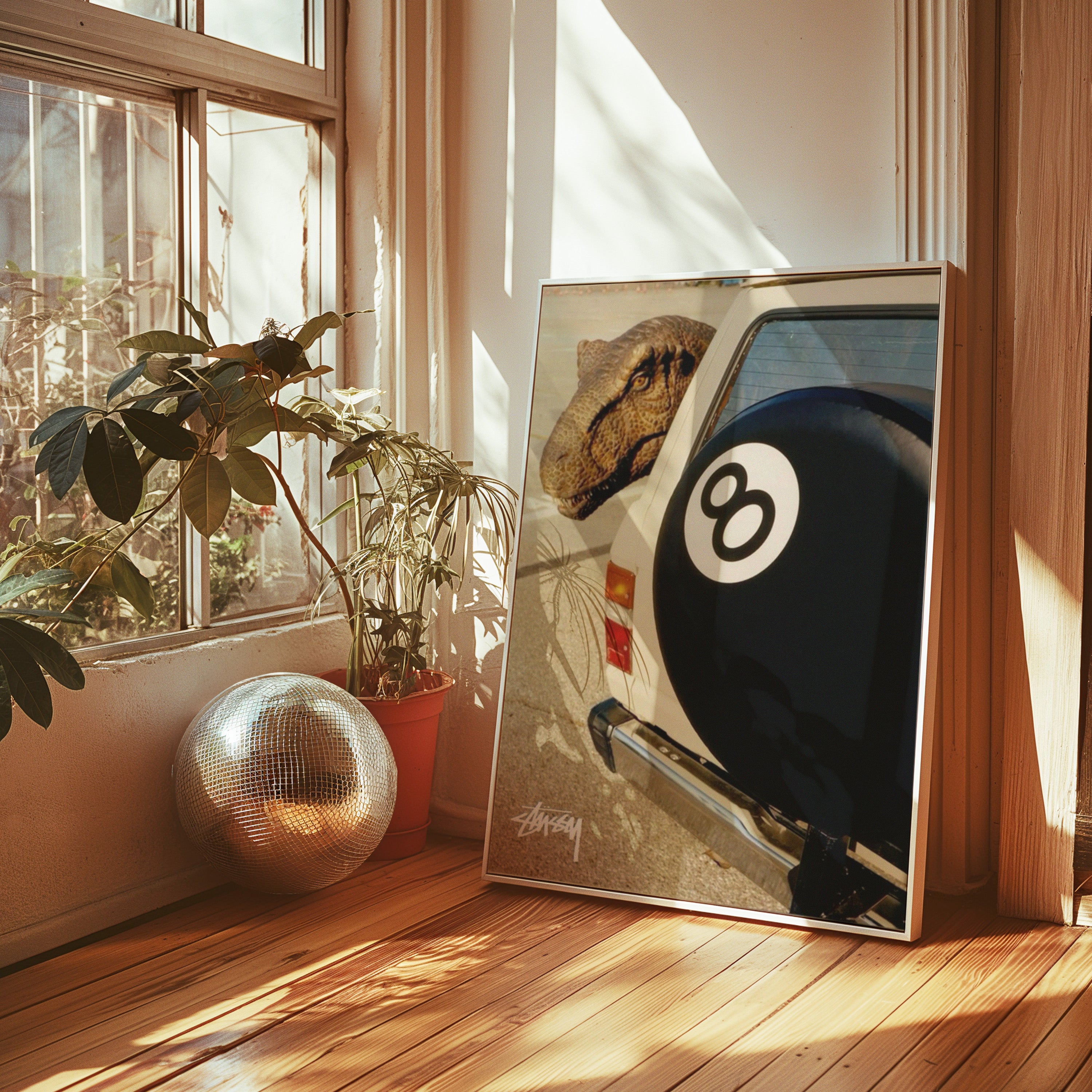 Stussy T REX 8 Ball Fashion Designer Print Poster – Iconic