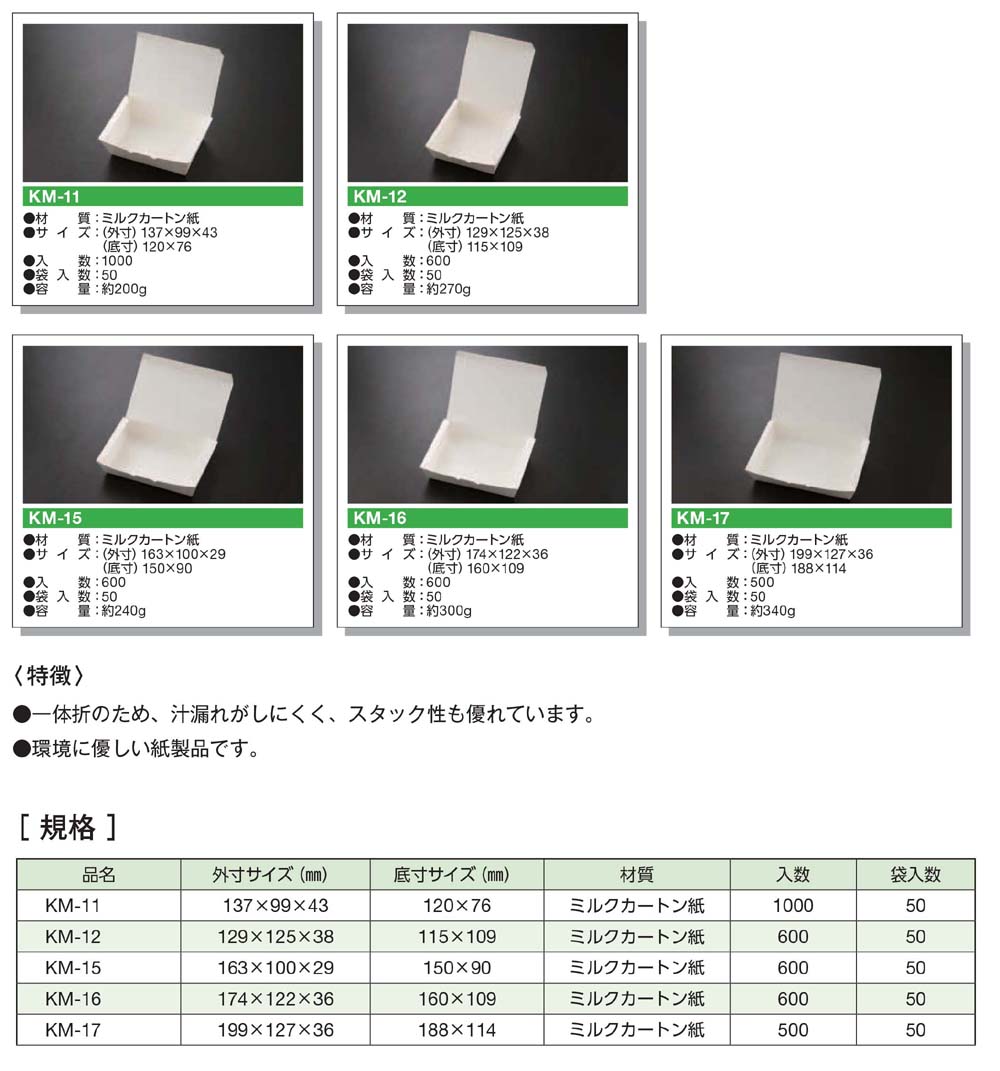 KMボックス（ミルクカートン） - 包装資材・食品容器のパックウェブ.ビズ