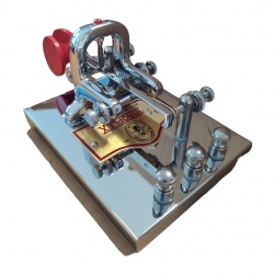 Vibroplex Vibrokeyer: Morse code manipulator black textured