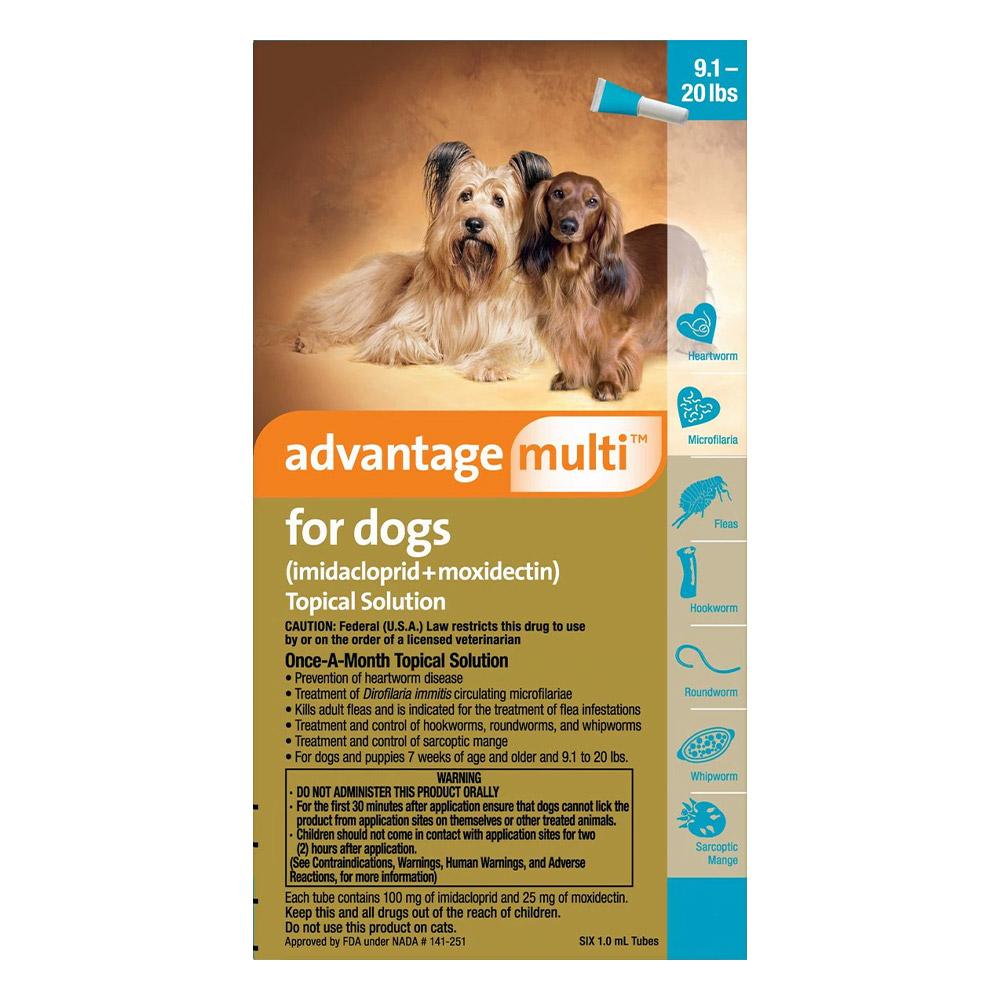 Buy Advantage Multi (Advocate) Medium Dogs 9.1-20 Lbs (Aqua