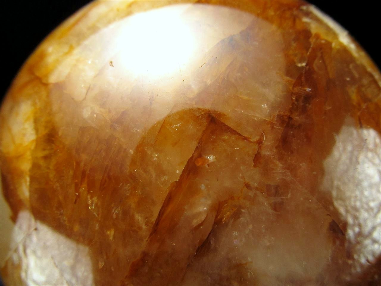 ☆黄金に輝く！鮮やか発色☆透明感抜群！希少天然水晶☆1点物☆精神