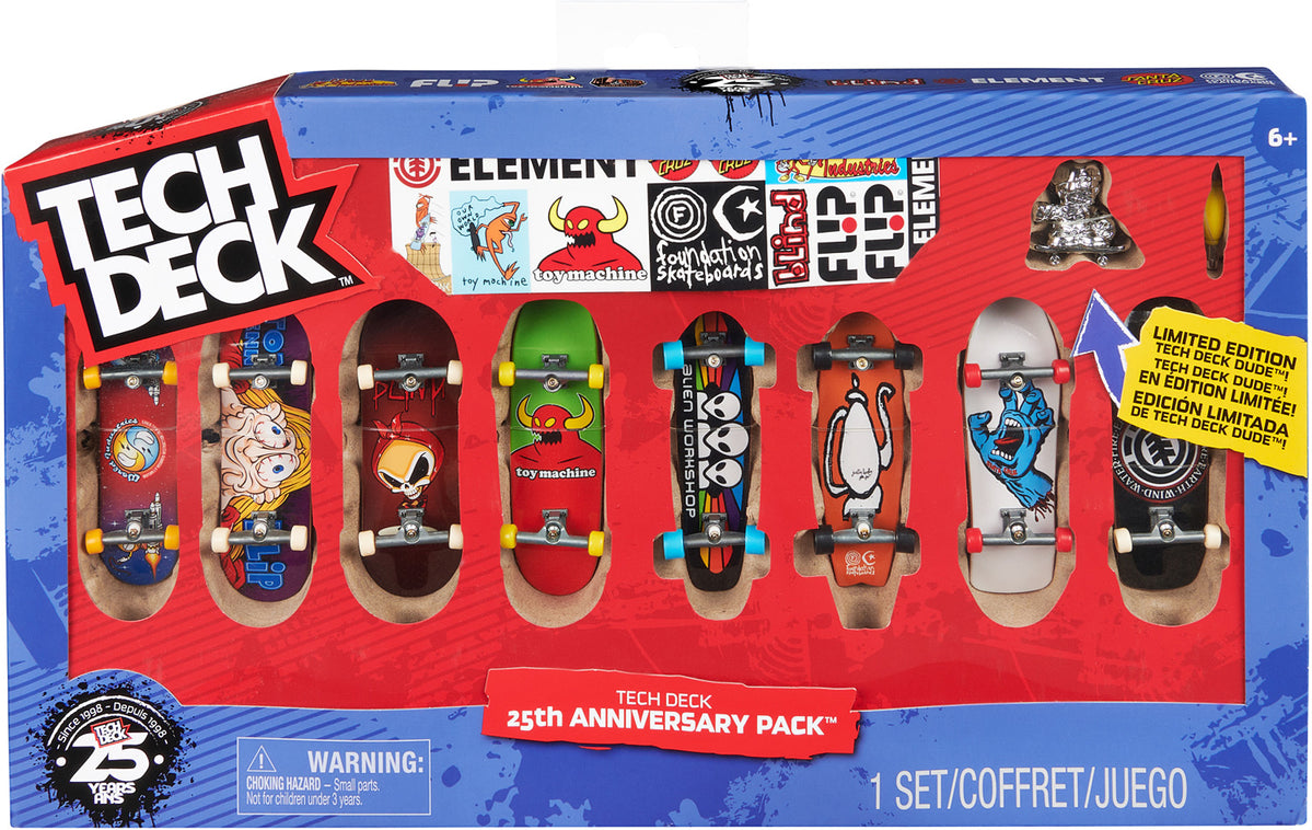 Tech Deck 25th Anniversary Pack with 8 Boards — Piccolo Mondo Toys