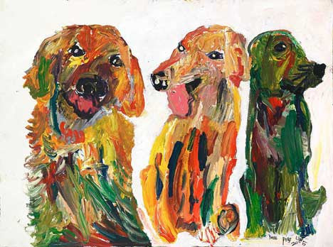 05411 My Dog II - Painted at age 11 (2005) - Print on A2 Fine Art