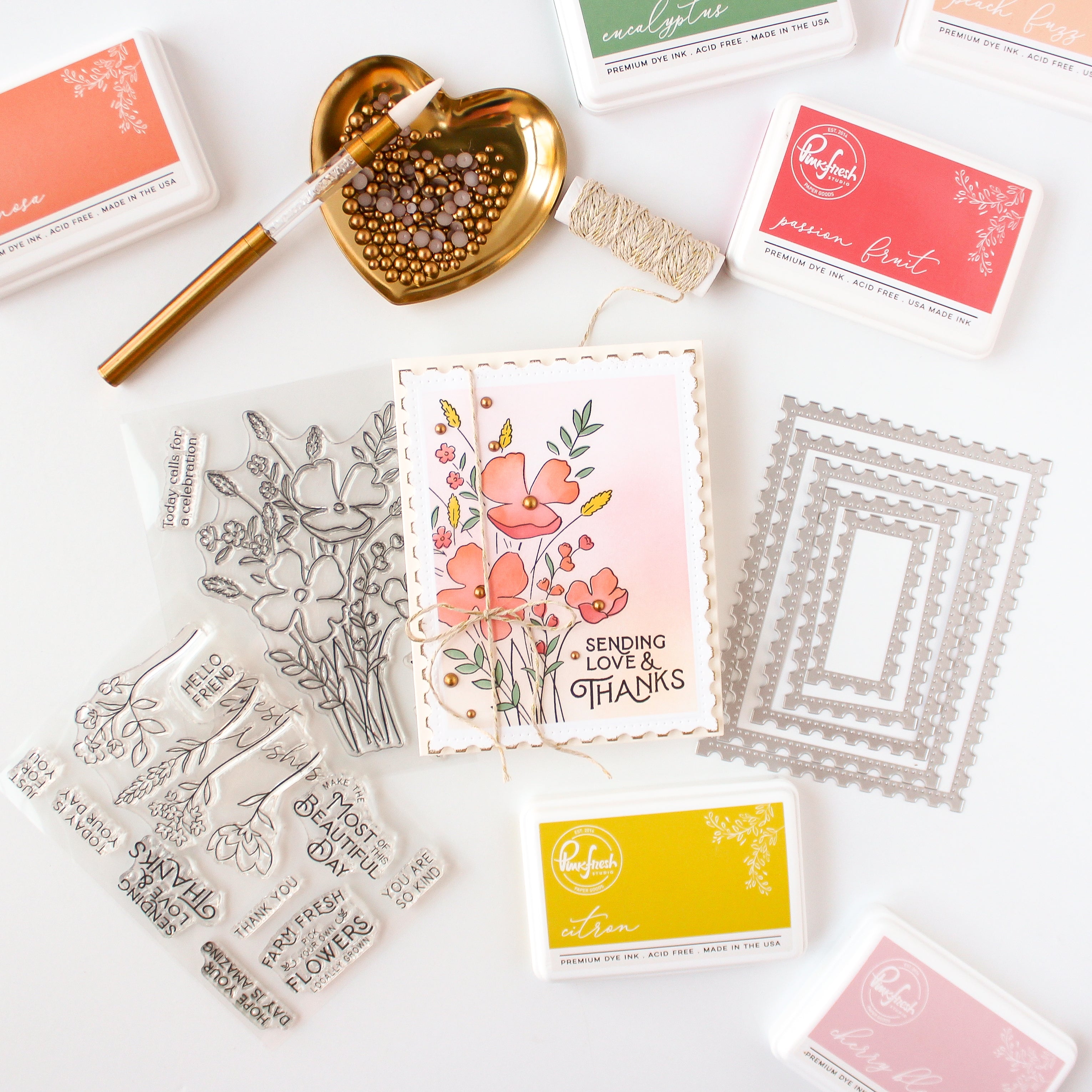 Playful Petals press plate – Pinkfresh Studio