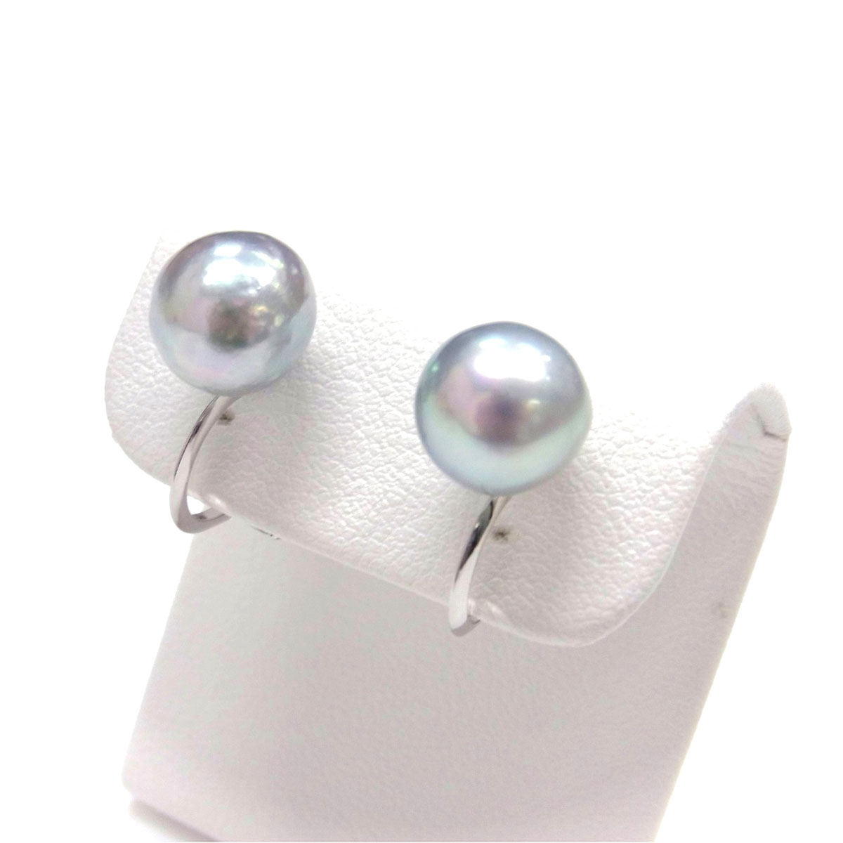 アコヤ真珠 バロックパールイヤリング ピアス 9-10mm ナチュラル