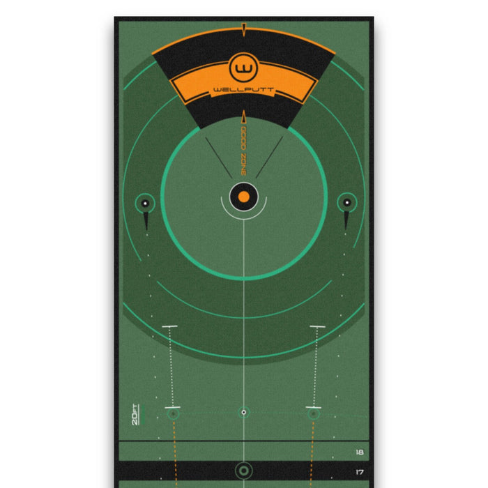 Wellputt 26ft Putting Mat | 26ft Green Indoor Putting Mat — PlayBetter