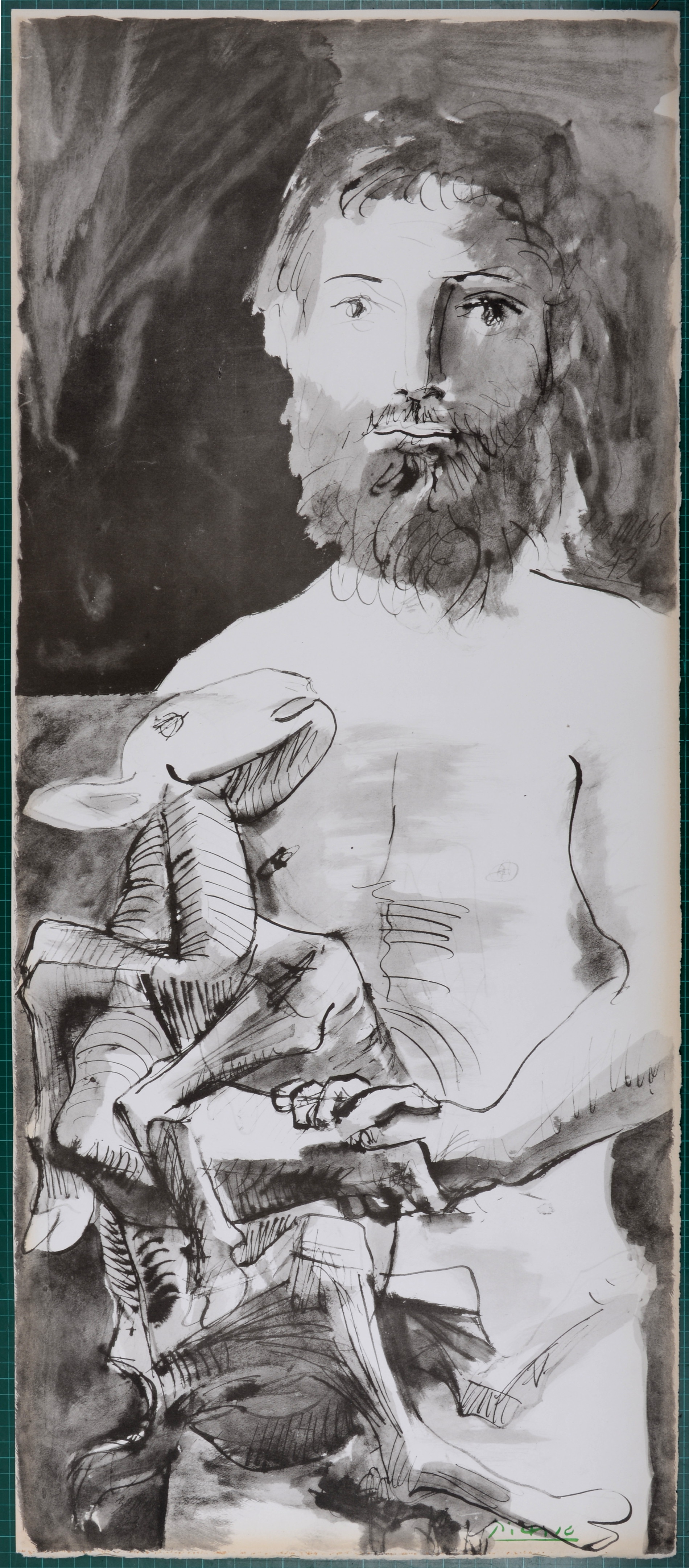 Pablo PICASSO (after) - The Man with a sheep 1967 - Lithograph