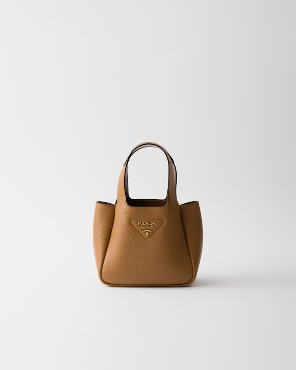 Caramel Mini Leather Handbag | PRADA