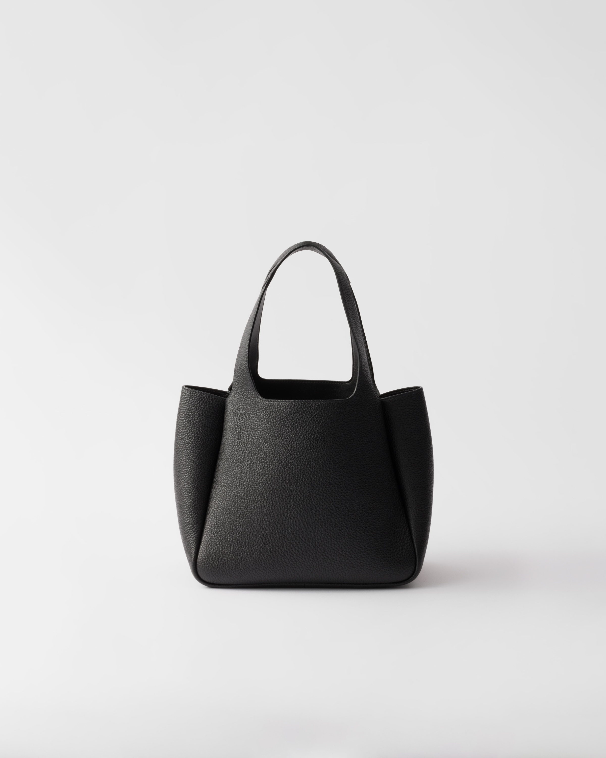 ブラック スモール レザー トートバッグ | PRADA