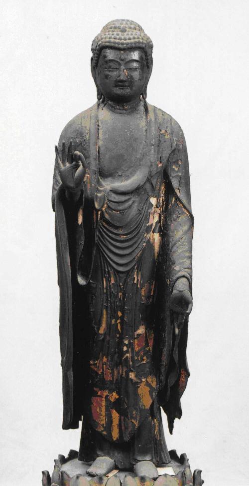木造「阿弥陀如来立像」（宝寿院 八幡市）／京都府ホームページ