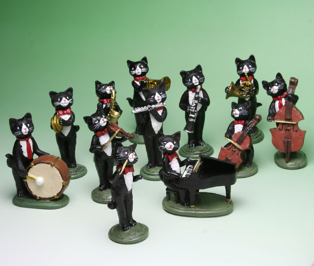 完売品】黒ネコの楽団 フルート 音楽雑貨・アクセサリー専門店