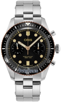 01 771 7744 4354-07 8 21 18 Oris Divers Sixty-Five Chronograph
