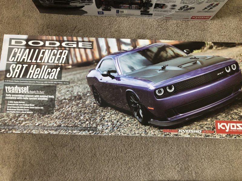 Kyosho 2015 Dodge Challenger Hellcat SRT RTR, Plum Crazy Purple, 1