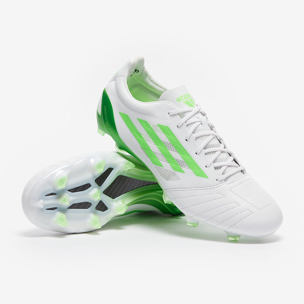 adidas X 99 Speedportal Leather .1 FG - Ftwr White/Solar Green