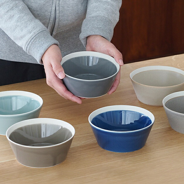 yumiko iihoshi porcelain × 木村硝子店 dishes bowl S fog gray